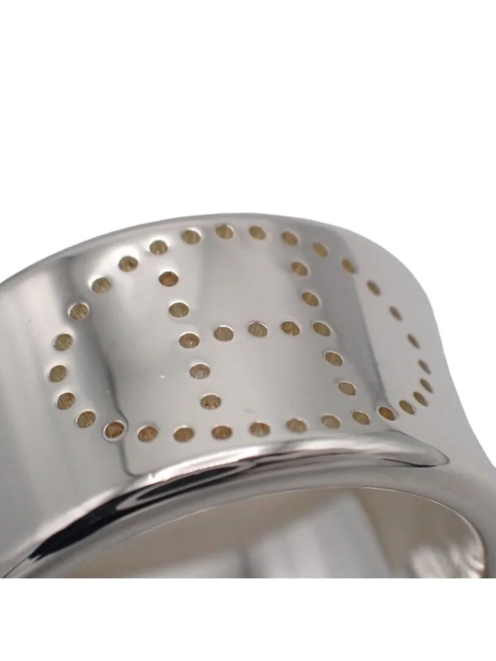 Hermes Eclipse Ribbon GM 52 Ring 925 Sterling Silver